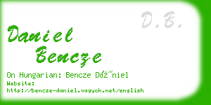 daniel bencze business card